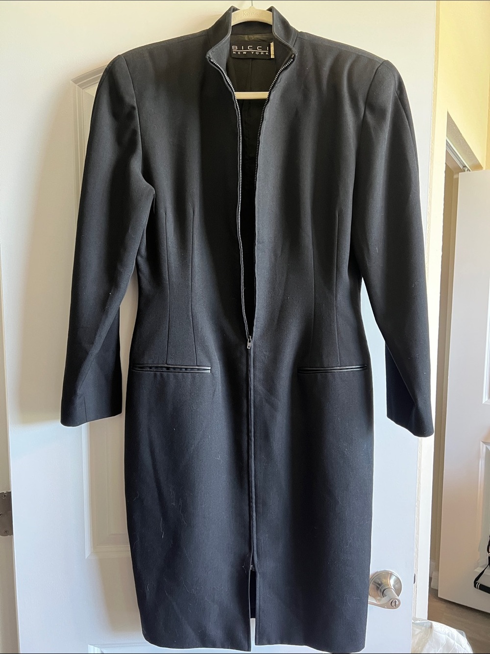 Bicci New York Black Long Zip-Front Dress